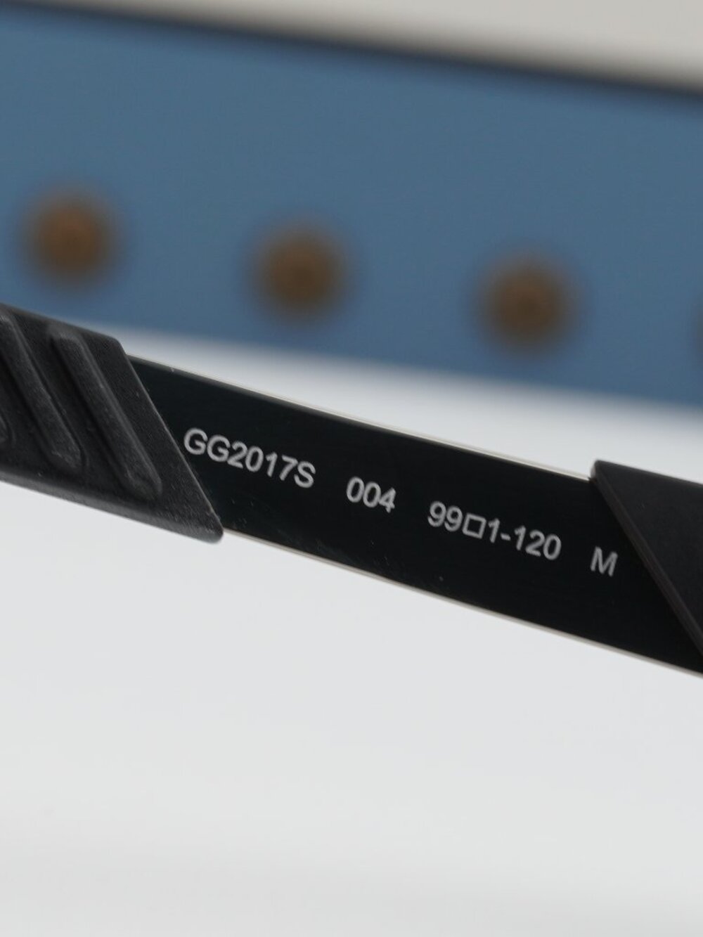 Gucci GG2017S 004 Shield Sunglasses - Black / Orange Mirror - Picture 8 of 11